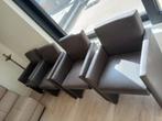 Eetkamerstoelen op wielen, Huis en Inrichting, Ophalen, Gebruikt, Grijs