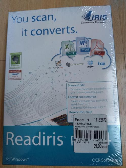 Readiris Pro 14 for Windows, Computers en Software, Ontwerp- en Bewerkingssoftware, Zo goed als nieuw, Windows, Ophalen of Verzenden