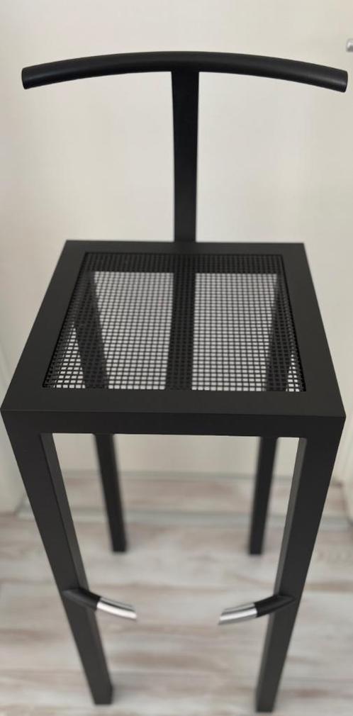 Philippe Starck barstool Serapis/ Driade, Huis en Inrichting, Stoelen, Zo goed als nieuw, Eén, Metaal, Grijs, Ophalen