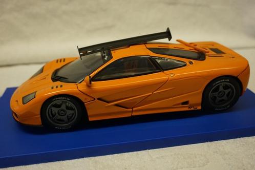MCLAREN F1 GTR LE MANS ROADCAR -ORANJE 1:18-UT-MODELLEN 151, Hobby en Vrije tijd, Modelauto's | 1:18, Gebruikt, Auto, UT Models