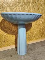 Lavabo sur pied rétro — céramique bleu clair, Keukies Shop, 25 à 50 cm, Lavabo ou Évier, Moins de 100 cm