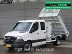 Mercedes Sprinter 514 CDI Dubbel Cabine Kipper met Kist Dubb, Auto's, Stof, Gebruikt, Euro 6, Wit
