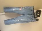 Skinny licht blauwe jeansbroek met bloemenprint, Kleding | Dames, Spijkerbroeken en Jeans, Ophalen, Zo goed als nieuw, Blauw, W33 - W36 (confectie 42/44)
