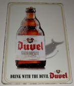 DUVEL : Metalen Bord Duvel Bier - Drink With The Devil, Verzamelen, Biermerken, Verzenden, Nieuw, Reclamebord, Plaat of Schild