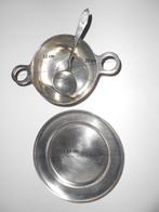 Tinnen bord en soepkommetje      13 euro, Antiek en Kunst, Antiek | Tin, Ophalen