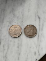 5 Belgische Frank, 1 van 1949 en 1 van 1972, Postzegels en Munten, Ophalen of Verzenden