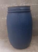 Kleine blauwe vaten 96L met deksel, Tuin en Terras, Ophalen, Gebruikt