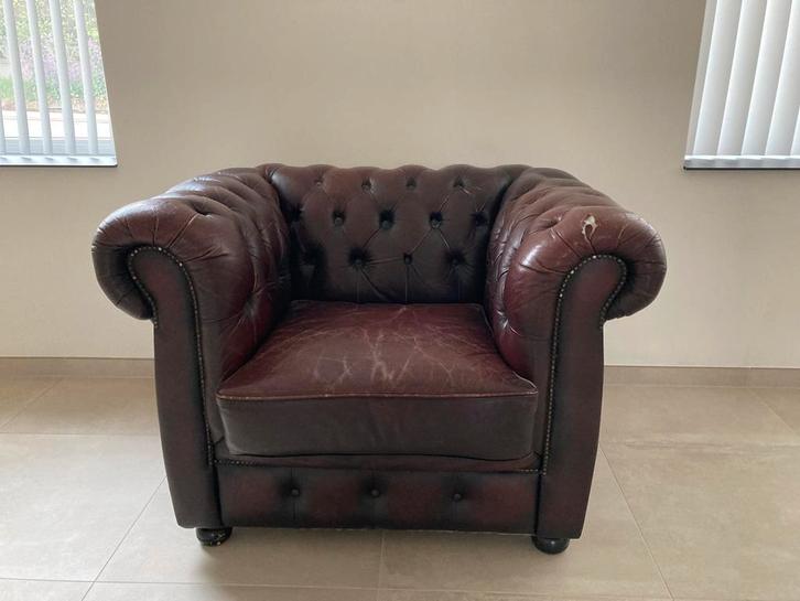 Chestefield 1 Zit, Huis en Inrichting, Zetels | Zetels en Chaises Longues, Gebruikt, Ophalen