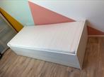 Bed met opbergruimte + matras + lattenbodem - Ikea Släkt, Ophalen, Zo goed als nieuw, Wit