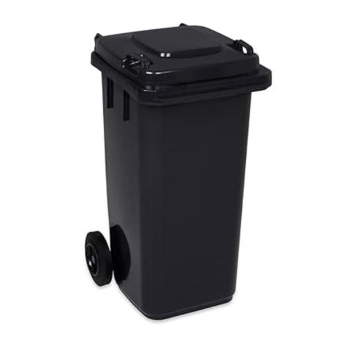 Afvalemmer met wielen van massief rubber | 120 L | Nieuw, Huis en Inrichting, Woonaccessoires | Prullenbakken, Nieuw, Kunststof