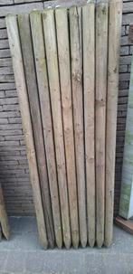 Tuinpaal tuinpalen rond 6 cm hout, Tuin en Terras, Palen, Balken en Planken, Ophalen, Zo goed als nieuw