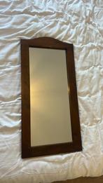 Antieken spiegel met karakter in hout, Antiek en Kunst, Ophalen, Rechthoekig, Minder dan 50 cm, Minder dan 100 cm