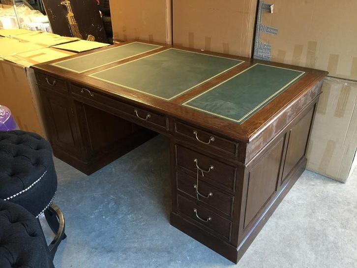 HANDGEMAAKT EIKEN SCHRIJFBURO - BURO - BUREAU -60% KORTING, Antiek en Kunst, Curiosa en Brocante, Ophalen