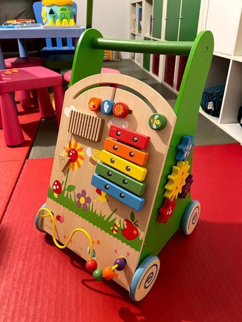 Loopwagentje uit hout, Kinderen en Baby's, Speelgoed | Babyspeelgoed, Gebruikt, Ophalen