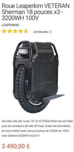 Sherman V3 Leaperkim + Nylonove + Siège + accessoires !, Vélos & Vélomoteurs, Trottinettes, Enlèvement, Utilisé, Step électrique (E-scooter)