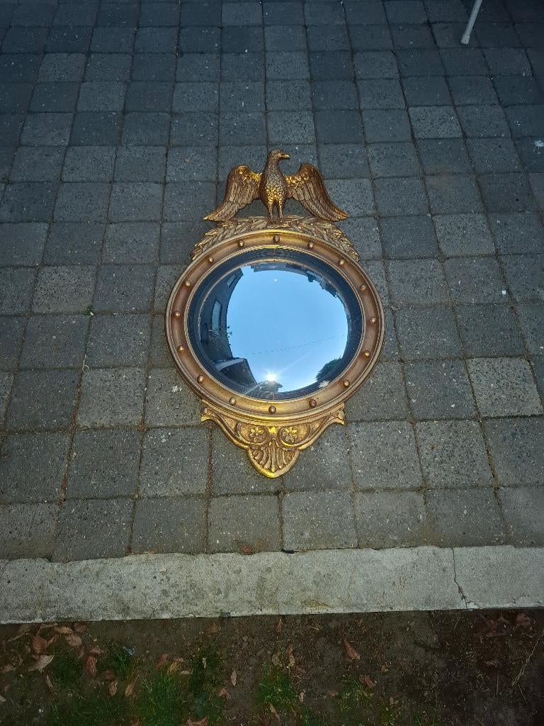 Grote butlerspiegel, Antiek en Kunst, Ophalen, Rond, 50 tot 100 cm, Minder dan 100 cm