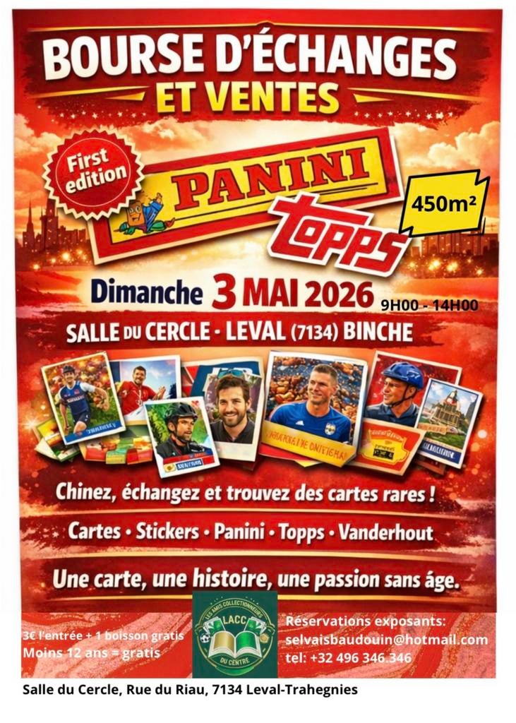 Panini expo _ bourse - ruilbeur - rendez vous, Enlèvement ou Envoi, Comme neuf