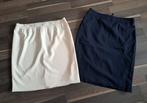 Mayerline, blauwe + witte rok, mt 40 en 42, stretch, Kleding | Dames, Rokken, Maat 38/40 (M), Mayerline, Blauw, Ophalen of Verzenden