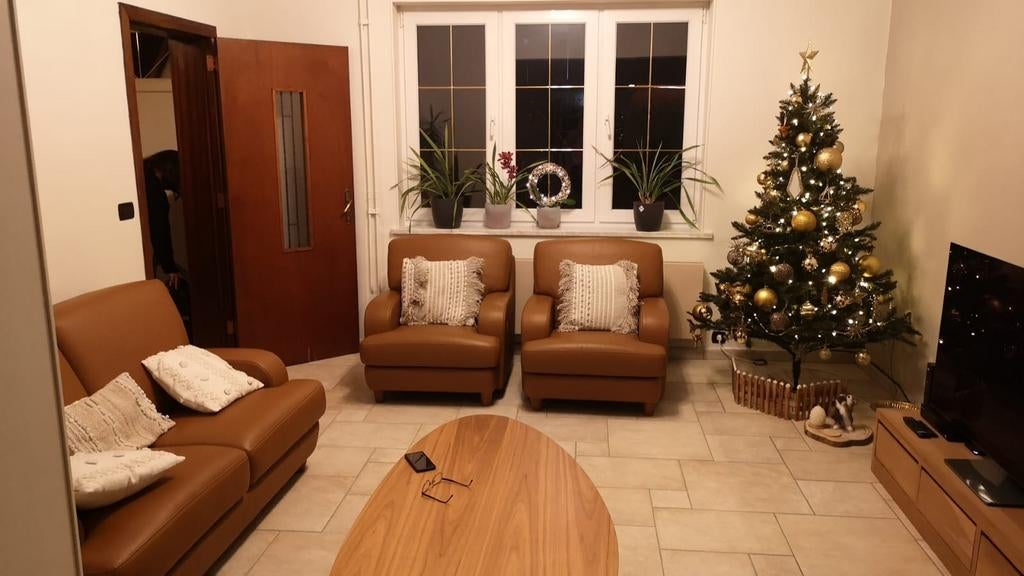 🛋️ SALON CUIR CAMEL BUROV – HAUT DE GAMME FRANÇAIS, Enlèvement, Comme neuf, Cuir