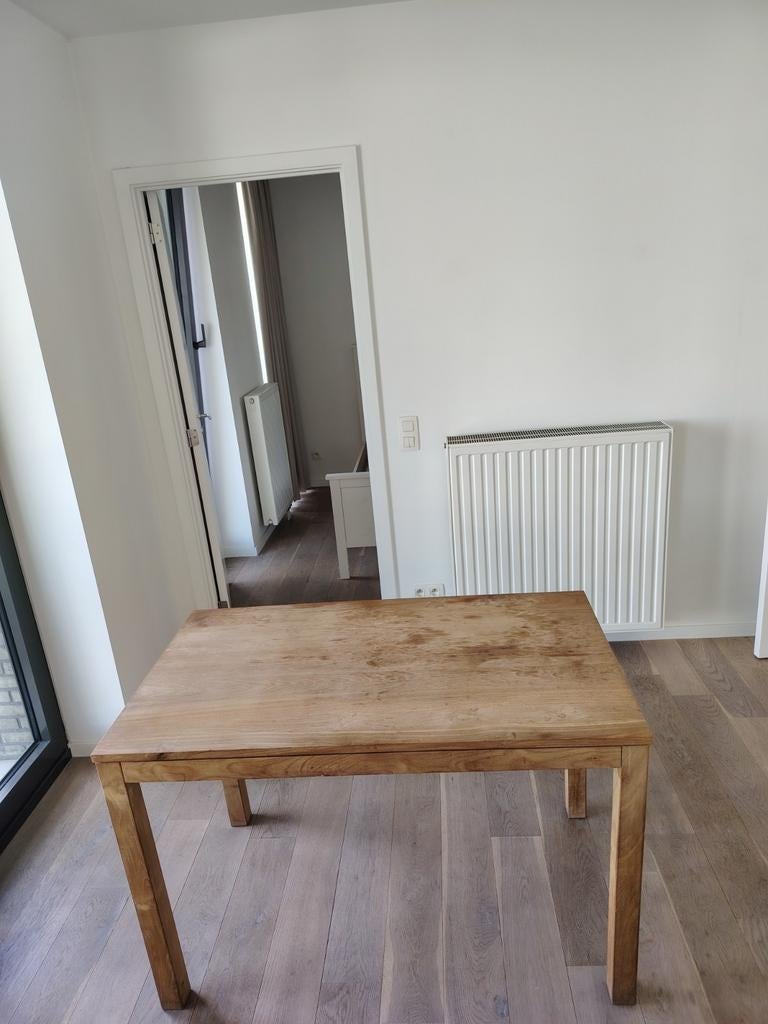 Houten eettafel, Ophalen, Eikenhout, Zo goed als nieuw, 150 tot 200 cm