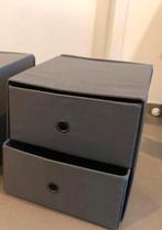 1 rangement avec 2 tiroirs gris en tissu, Enlèvement, Utilisé