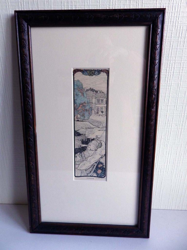 Jugendstil illustratie van Bernhard Pankok: 1897., Enlèvement