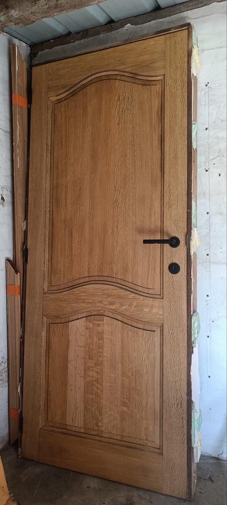 Massief eiken binnendeur, Bricolage & Construction, Neuf, Porte intérieure, Enlèvement, 80 à 100 cm