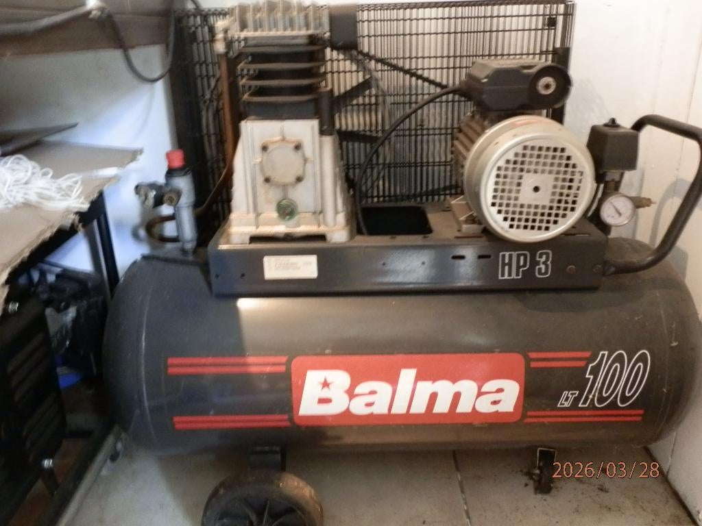 industriele compressor, mark BALMA (It), Ophalen, Gebruikt, 400 tot 800 liter/min, Olievrij