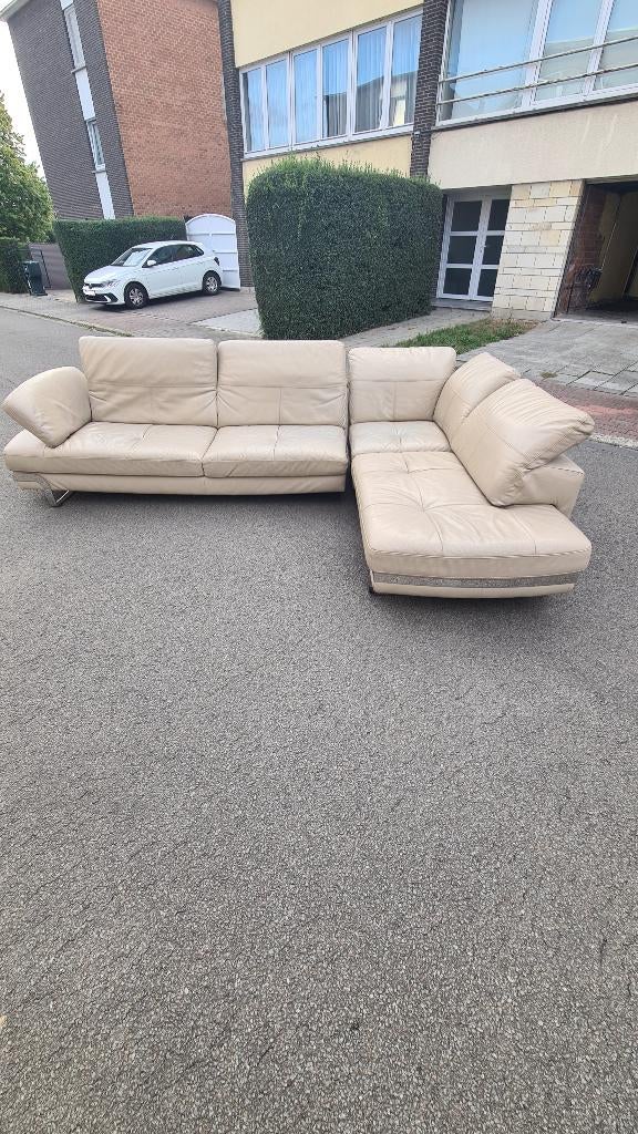 Canapé en cuir, Maison & Meubles, Canapés | Salons, Banc d'angle, Design, 125 à 150 cm, Enlèvement