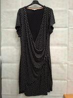 Miss Etam wikkel-stijl jurk - Zwart met witte stippen, Miss etam, Verzenden, Zwart, Maat 46/48 (XL) of groter
