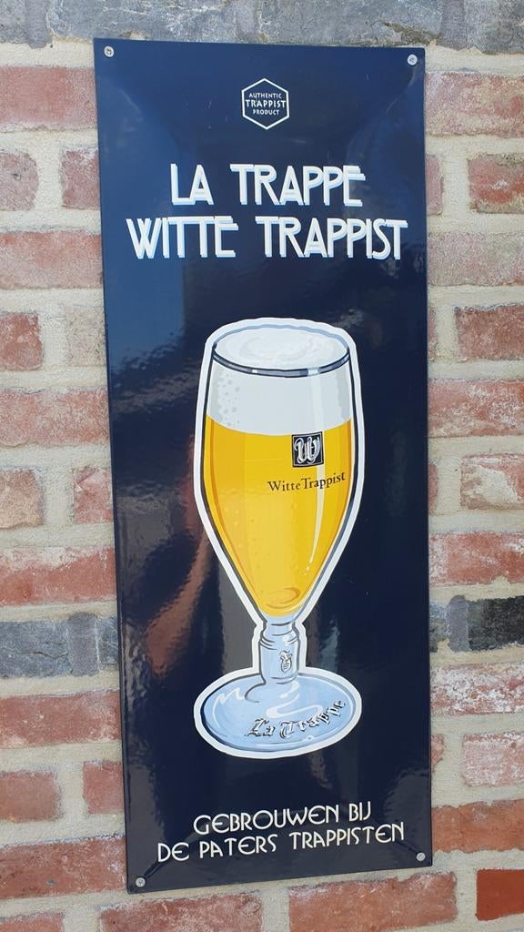 Emaille la trappe trappist bier, Ophalen of Verzenden