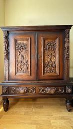 Prachtige massief eiken kast, Antiek en Kunst, Antiek | Meubels | Kasten, Ophalen