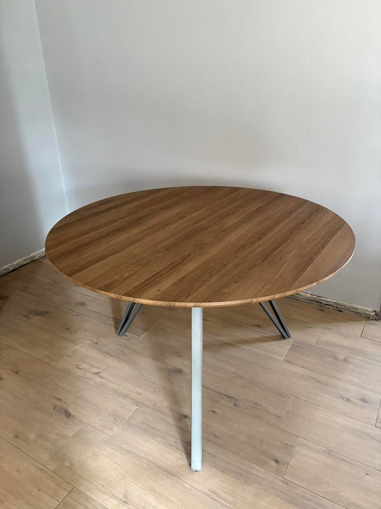 Ronde tafel 120cm, Ophalen, 100 tot 150 cm, Rond, Zo goed als nieuw