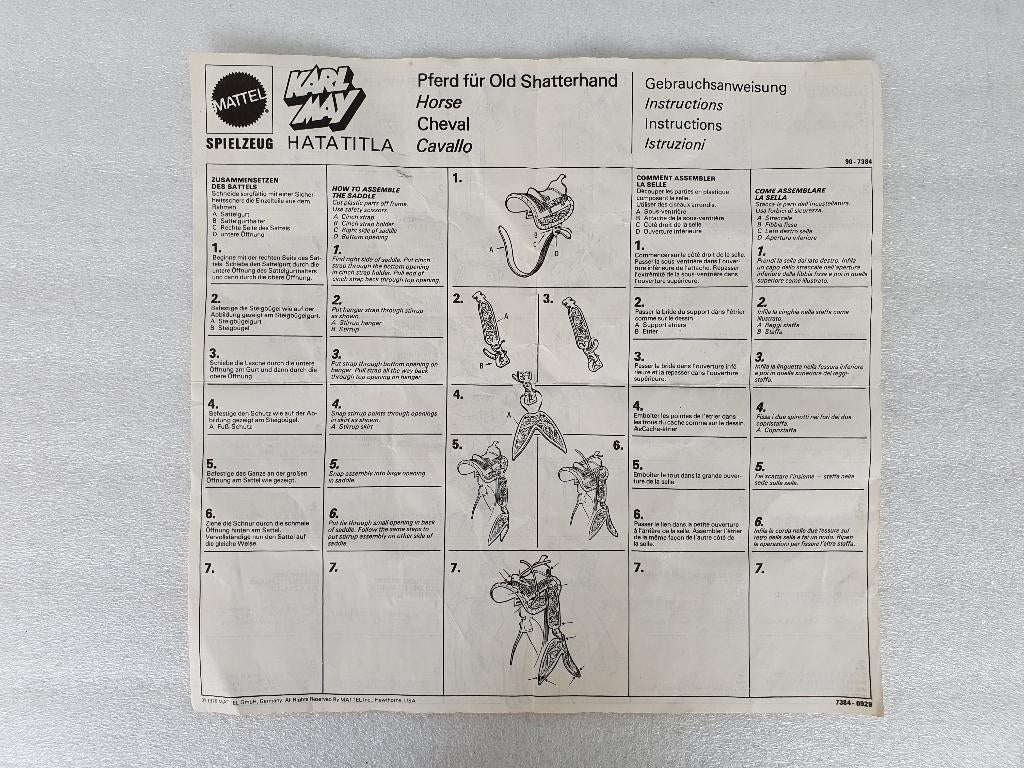 Big Jim / Karl May: Handleiding Hatatitla (Mattel, 1976), Verzamelen, Speelgoed, Gebruikt, Ophalen of Verzenden