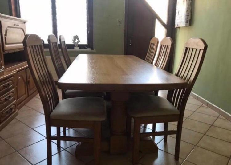 Salle a manger complète, Maison & Meubles, Enlèvement, Utilisé, 4 à 6 chaises