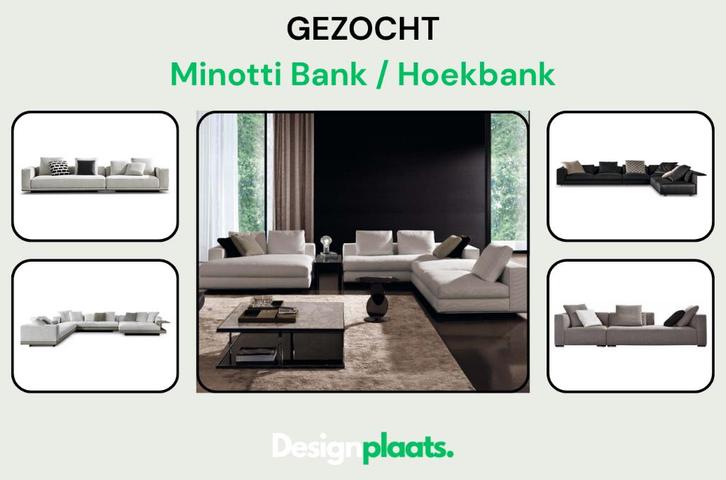 GEZOCHT: Minotti Bank / Hoekbank — Directe Inkoop, Huis en Inrichting, Zetels | Zetels, Hoekbank, Ophalen of Verzenden