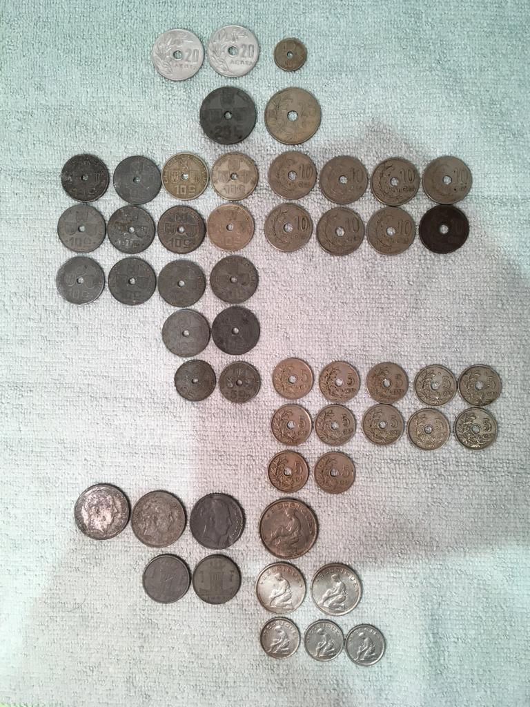 Monnaies anciennes (Lot 52 pièces), Enlèvement ou Envoi, Belgique, Monnaie en vrac