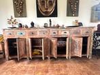 Dressoir ibiza style hardhout, Maison & Meubles, Enlèvement, Avec tiroir(s)