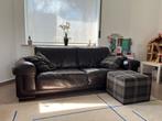 Donkerbruine lederen 3-zit Natuzzi, Enlèvement, Utilisé, Cuir