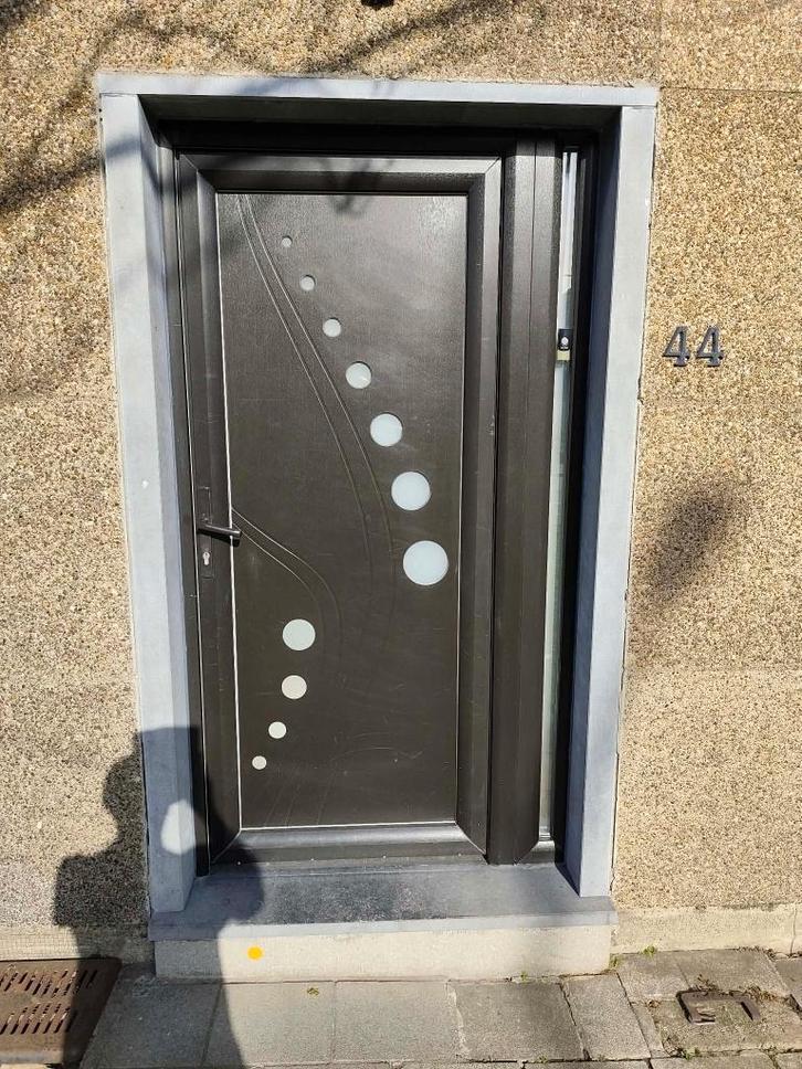 Porte d'entrée PVC avec imposte, Bricolage & Construction, Châssis & Portes coulissantes, Utilisé, Autres types, Synthétique, 150 à 225 cm