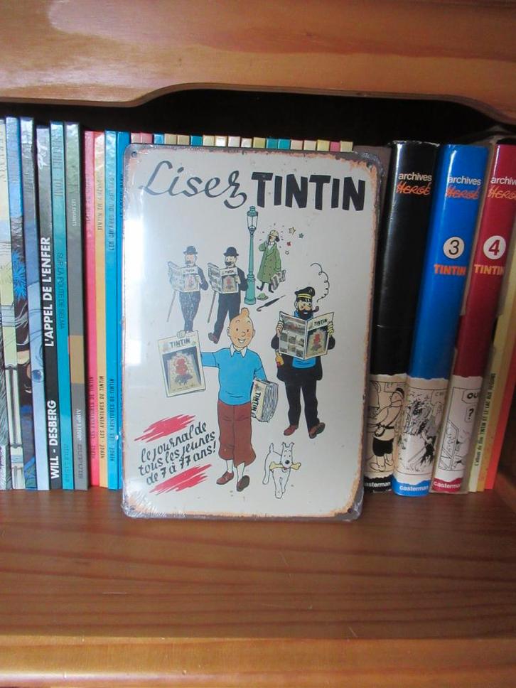Lot 3 plaques : Tintin, Troisième Testament, Cycle de Cyann, Collections, Personnages de BD, Image, Affiche ou Autocollant, Tintin
