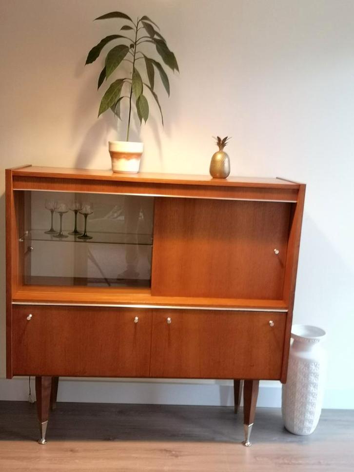 Prachtige vintage high-board, Huis en Inrichting, Kasten | Secretaires, Ophalen
