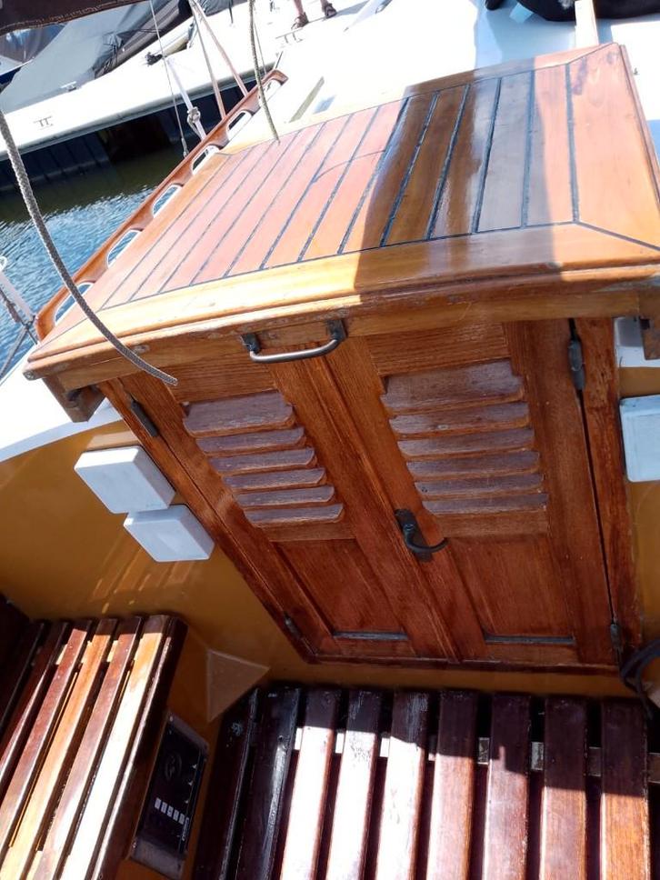 Stalen zeil-woonboot,oceaancruiser 9m.Diesel 20pk2L/uur, Watersport en Boten, Kajuitzeilboten en Zeiljachten, Staal, Diesel, Ophalen