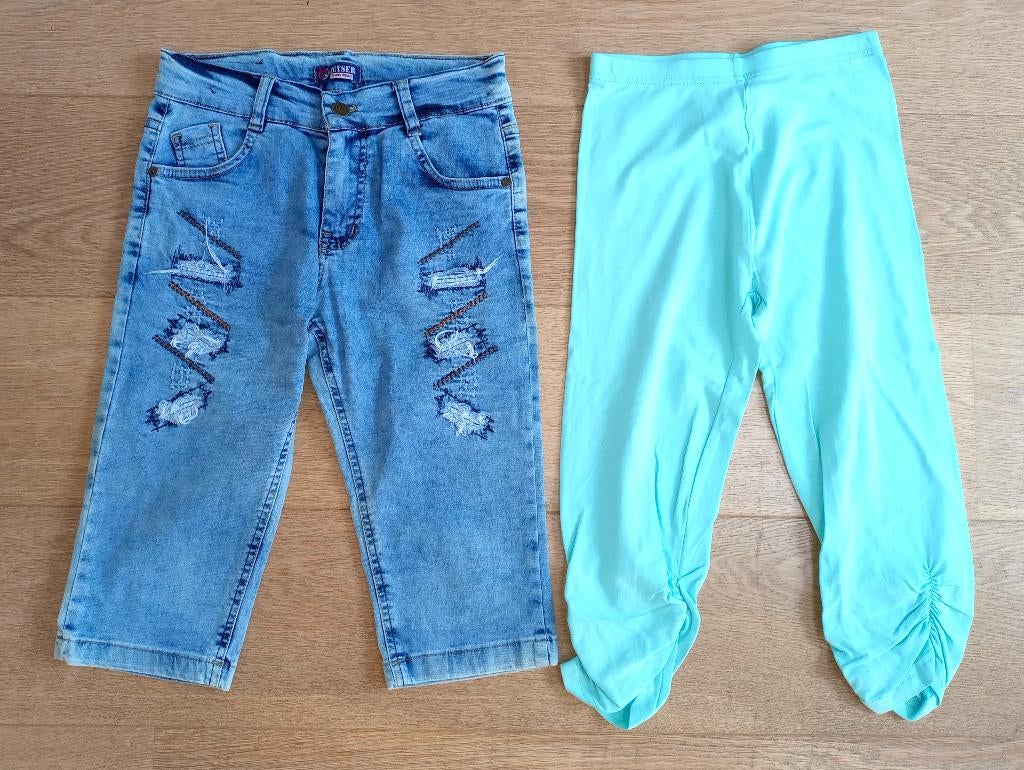 pantalons capri fille - taille 146 (11 ans), Enlèvement, Utilisé, Fille