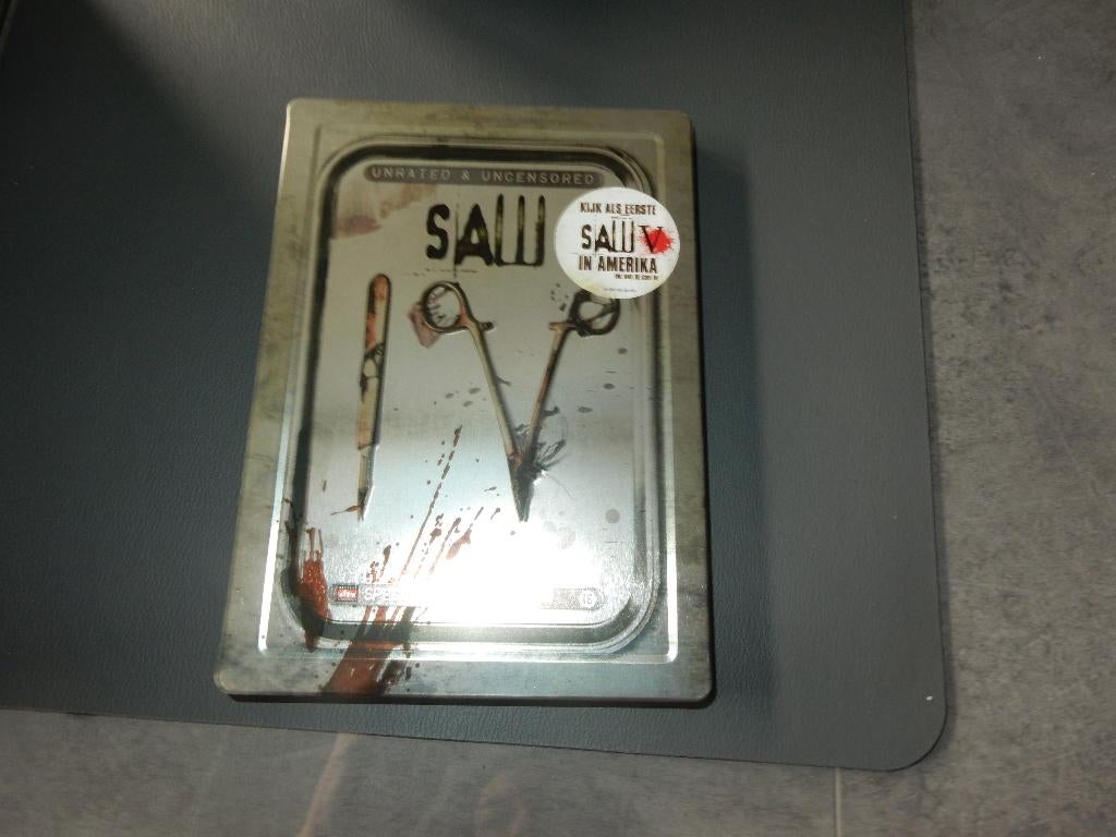 nr.2472 - Dvd: saw IV- steelbook - 2 disc - horror, CD & DVD, DVD | Horreur, À partir de 16 ans, Enlèvement ou Envoi, Comme neuf