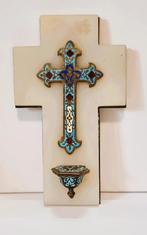 Wijwatervat in email cloisonne met onyx., Ophalen of Verzenden, Zo goed als nieuw, Overige typen