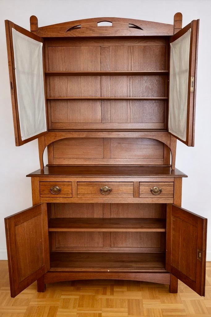 Buffet meuble vaisselier en bois ancien, Maison & Meubles, Enlèvement, Utilisé