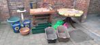 Tuindecoratie bloempotten plantentafel bloembak gieter, Ophalen