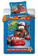 Disney Cars Baby / Peuter Dekbedovertrek 100 x 135 - Katoen, Blauw, Dekbedovertrek, Nieuw, Ophalen of Verzenden