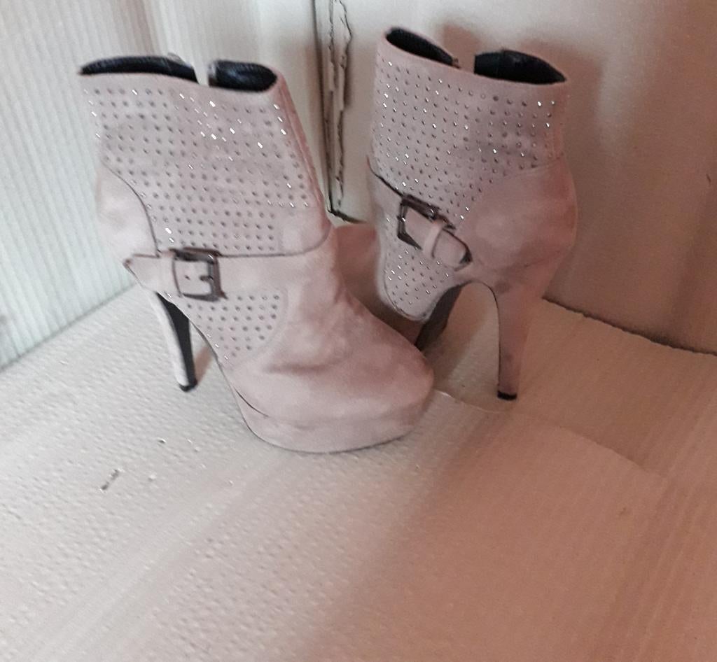 enkellaarzen, Verzenden, Beige, Lage of Enkellaarzen, Nieuw